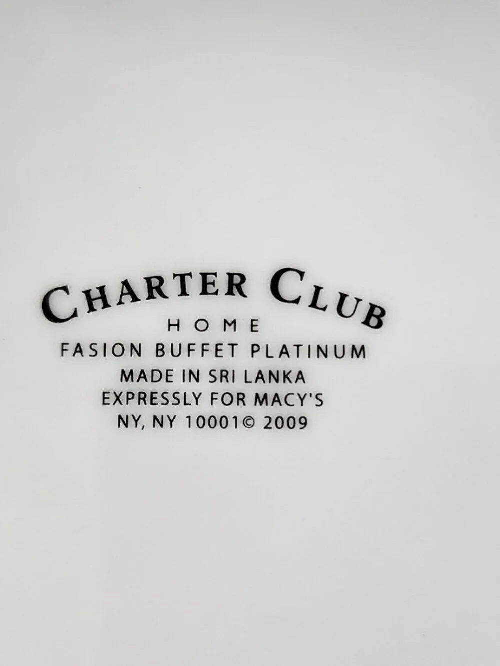 Charter Club Grand Buffet Platinum 7 settings